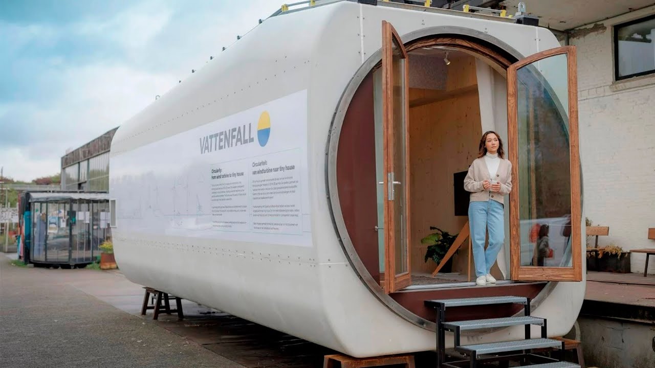 Tiny house made from a wind turbine nacelle is the future of eco-living