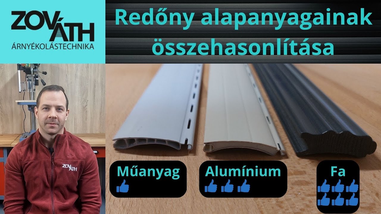 Faredőny alum&iacute;nium &eacute;s műanyag redőny &ouml;sszehasonl&iacute;t&aacute;sa