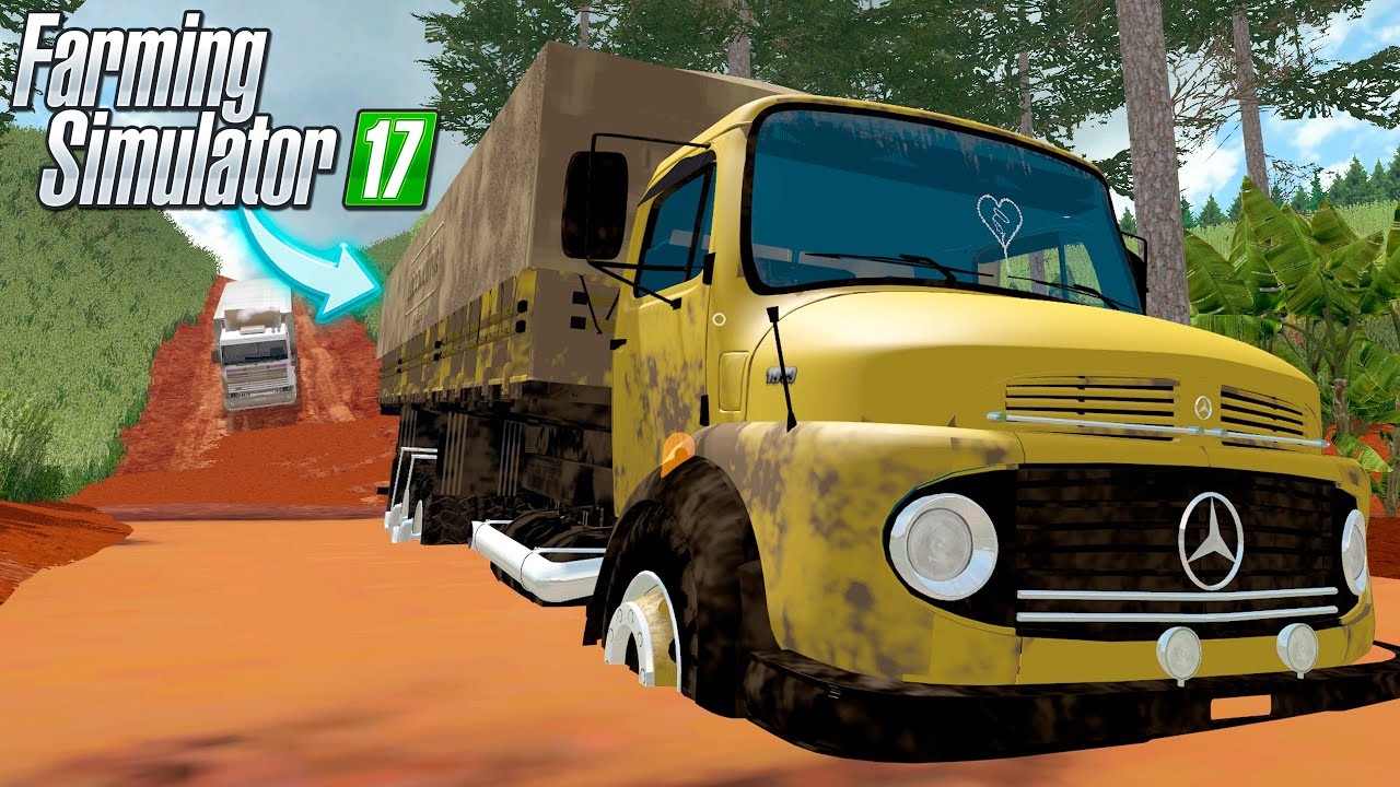 ATOLAMOS FEIO! 😱🚜 O MERCEDAO AFUNDOU NA LAMA DA ESTRADA! | Farming Simulator 17 - Sitio Santa Rita