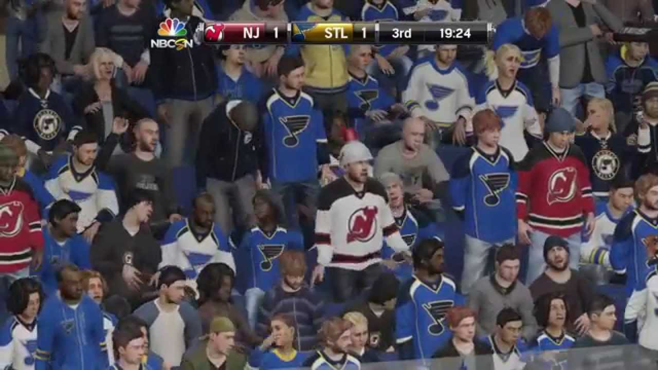 That fan thinks he is a bird NHL15 funny moments
