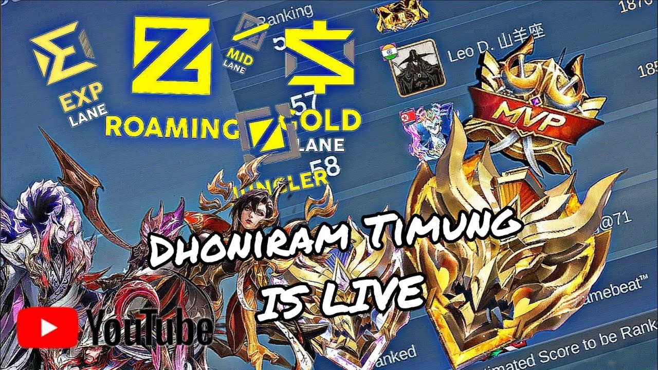 Dhoniram Timung is live! Solo rank push to mythical immortal don't for to like  share & subscribe