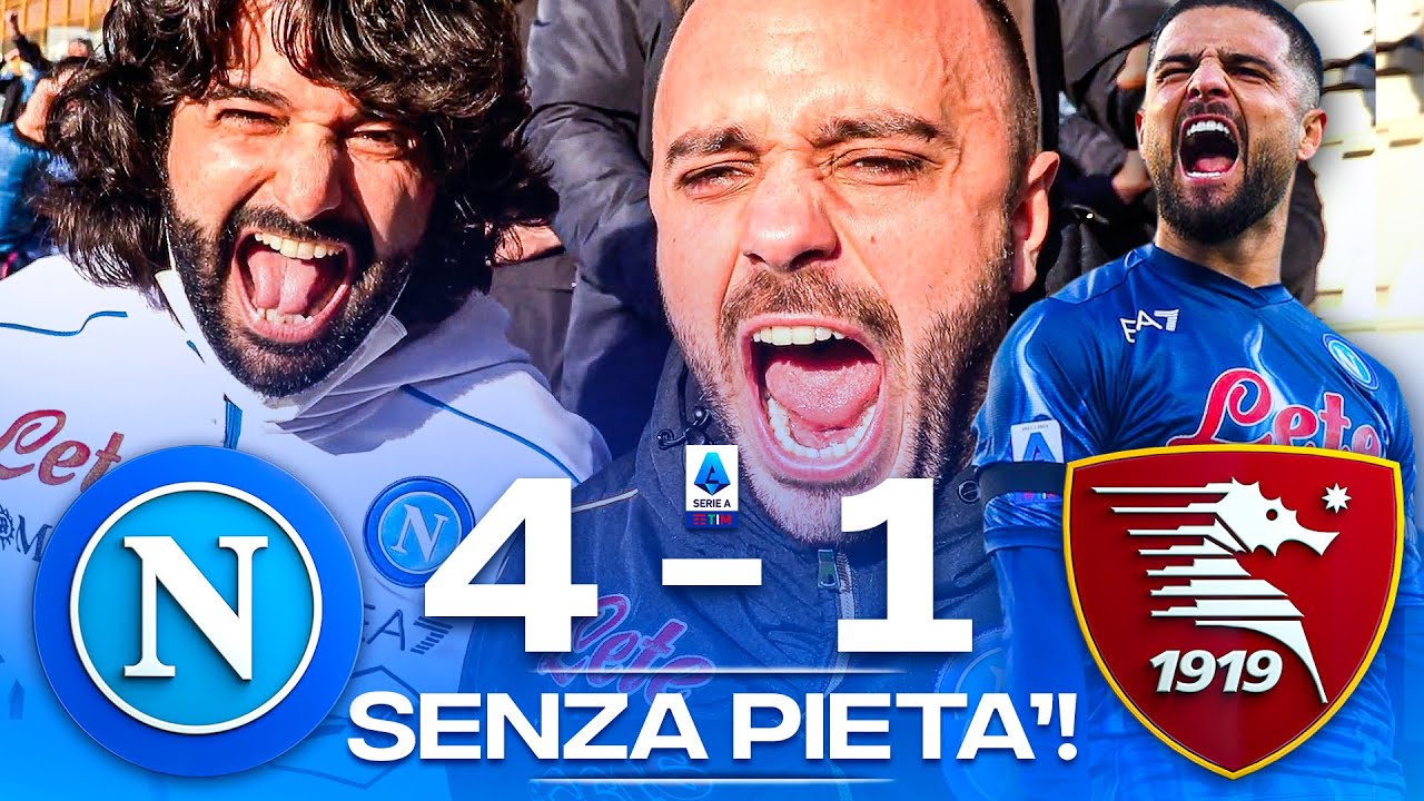 🔥 SENZA PIETÀ! NAPOLI 4-1 SALERNITANA | LIVE REACTION NAPOLETANI AL MARADONA HD