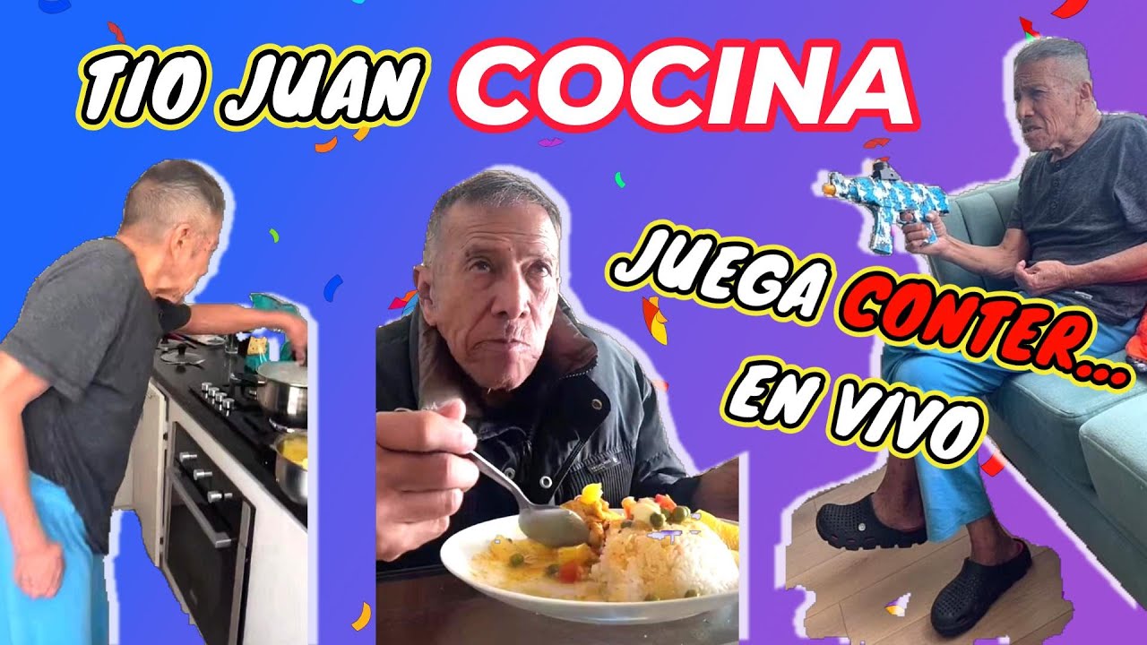 TIO JUAN COCINA Y JUEGA CONT3R EN VIVO🤣JUAN SE M3T3 UNA SONRISA NUNCA ANTES VISTA😮ÉPICO