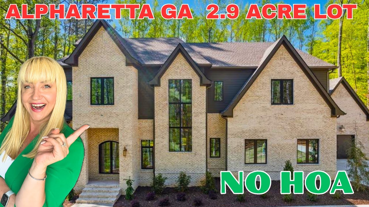 Stunning New Mansion on Private 2.9 Acre Alpharetta Estate | Alpharetta Homes For Sale