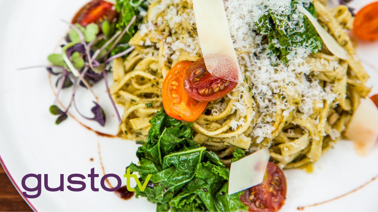 sunflower basil pesto linguine | fresh market dinners