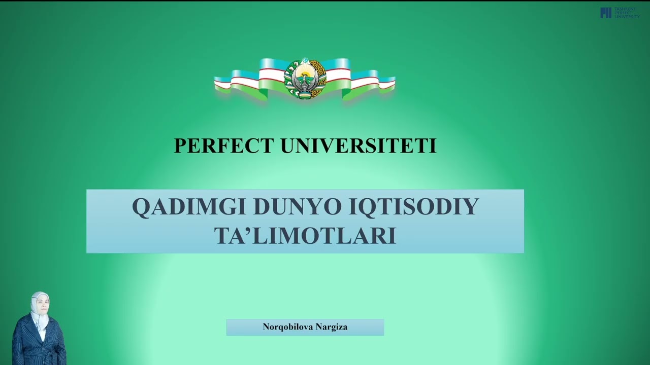 1-dars. Iqtisodiy ta'limotlar tarix fani