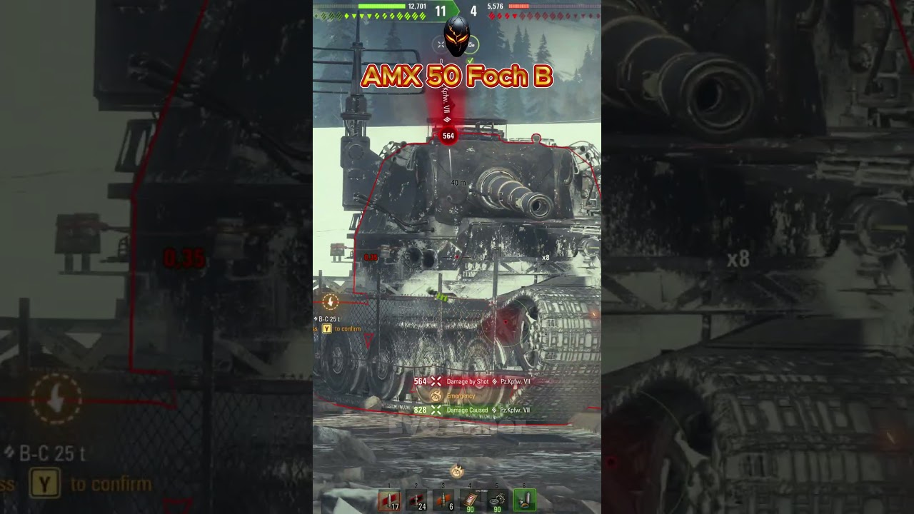 AMX 50 Foch B доминирует в игре! World of Tanks #wot #shorts