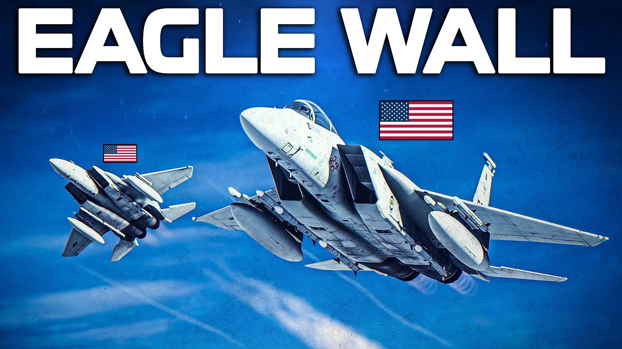 EAGLE WALL | F-15C Eagle Shield Base From Massive Cruise Missile Strike Tu-95 Bear + Flanker Escorts
