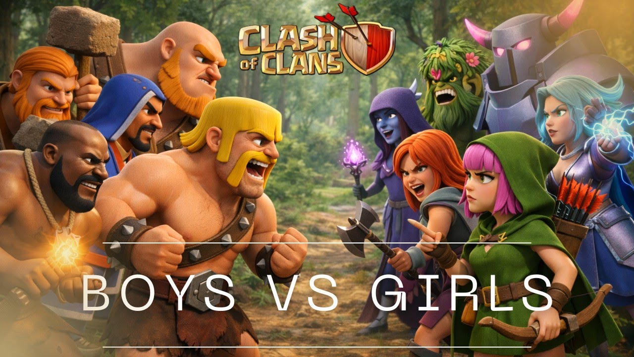 BOYS vs GIRLS CoC Battle | Crazy Ending!