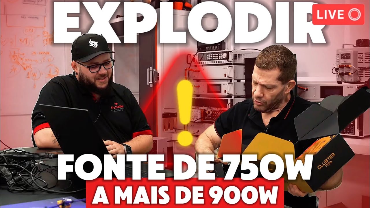 Vamos TENTAR explodir a Fonte CLUSTER 750W Full Modular da Pichau rodando a 923W