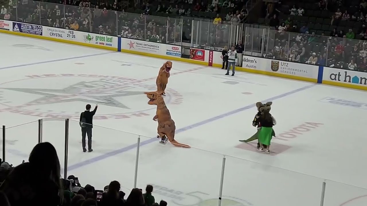 Jurassic Park Night at the Texas STARS Hockey Game in Cedar Park, TX