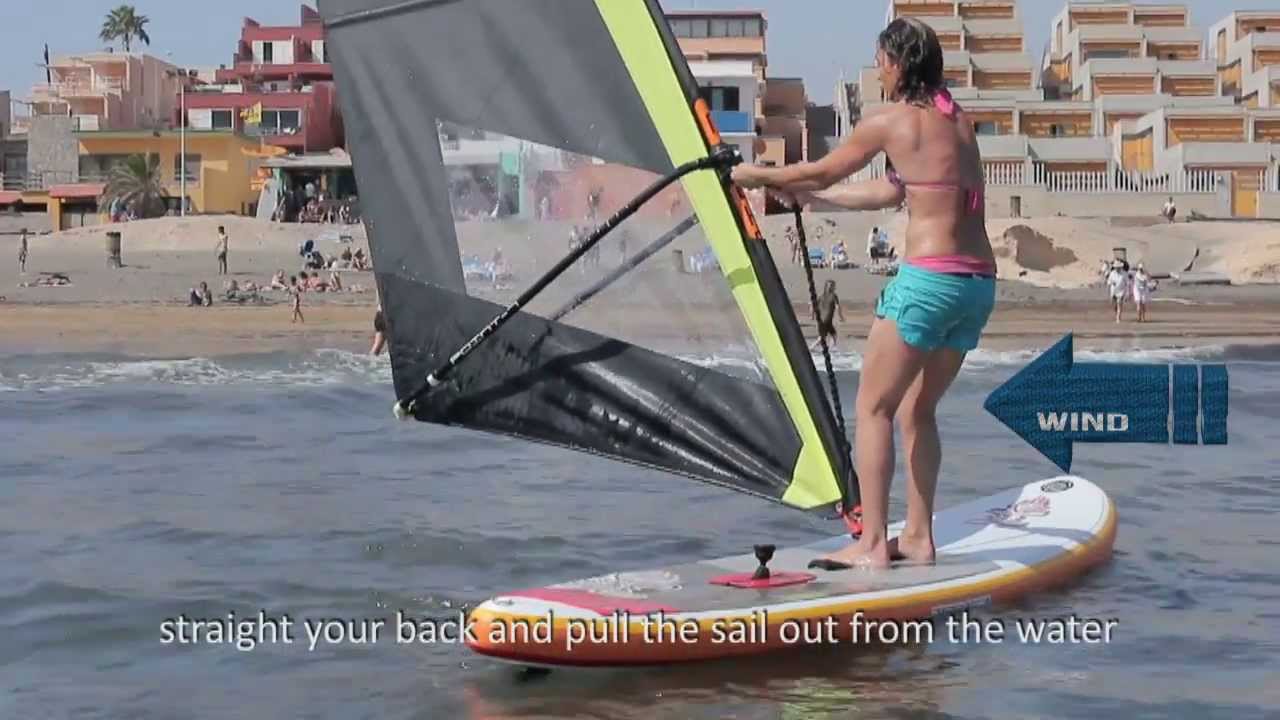 How to get on the board? How to start sailing? Black Team Academy - Beginner Windsurfing
