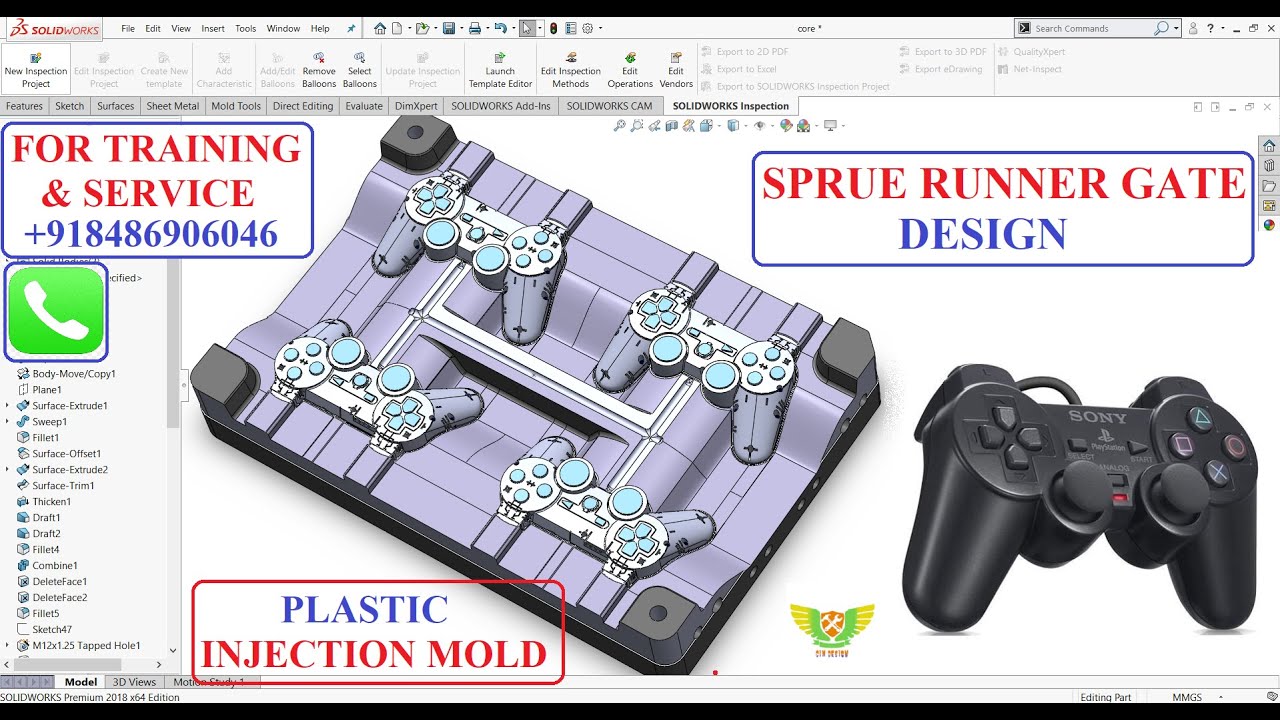 SOLIDWORKS MOLD DESIGN - SPRUE RUNNER GATE DESIGN CALCULATION IN SOLIDWORKS OR SOLIDWORKS MOLD TOOL