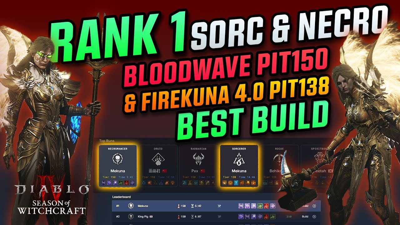 The Absolute Best Build For Necro & Sorc Rank 1 - S7 Diablo 4
