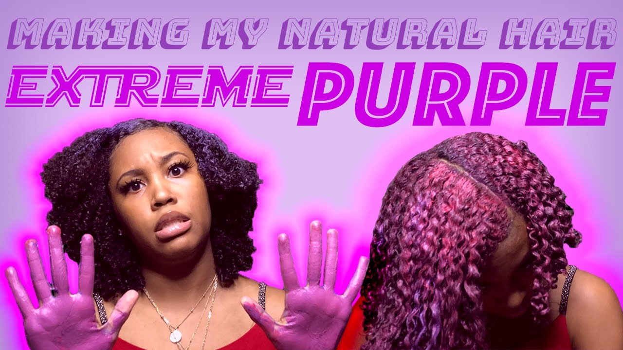 Trying Colored Wax for the First Time on my Natural Hair! | EXTREME Purple | iamsaekomarley