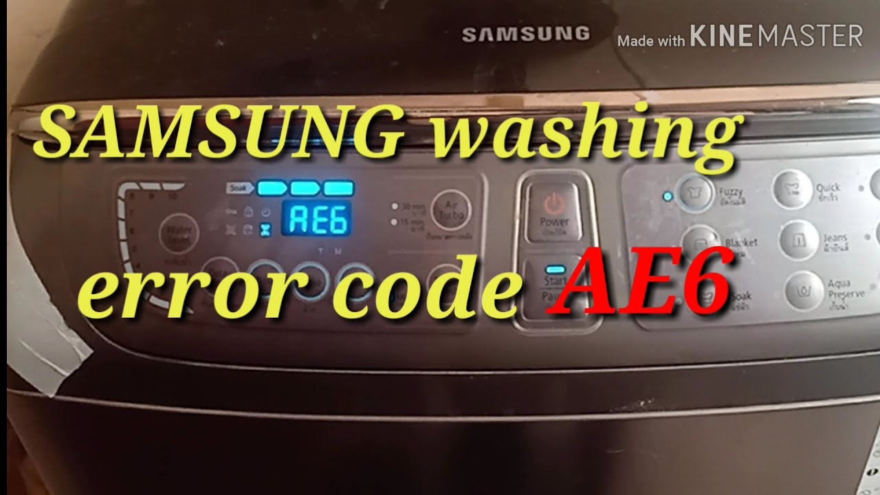 samsung washing error code AE6 ម៉ាសុីបោក samsung error code AE6