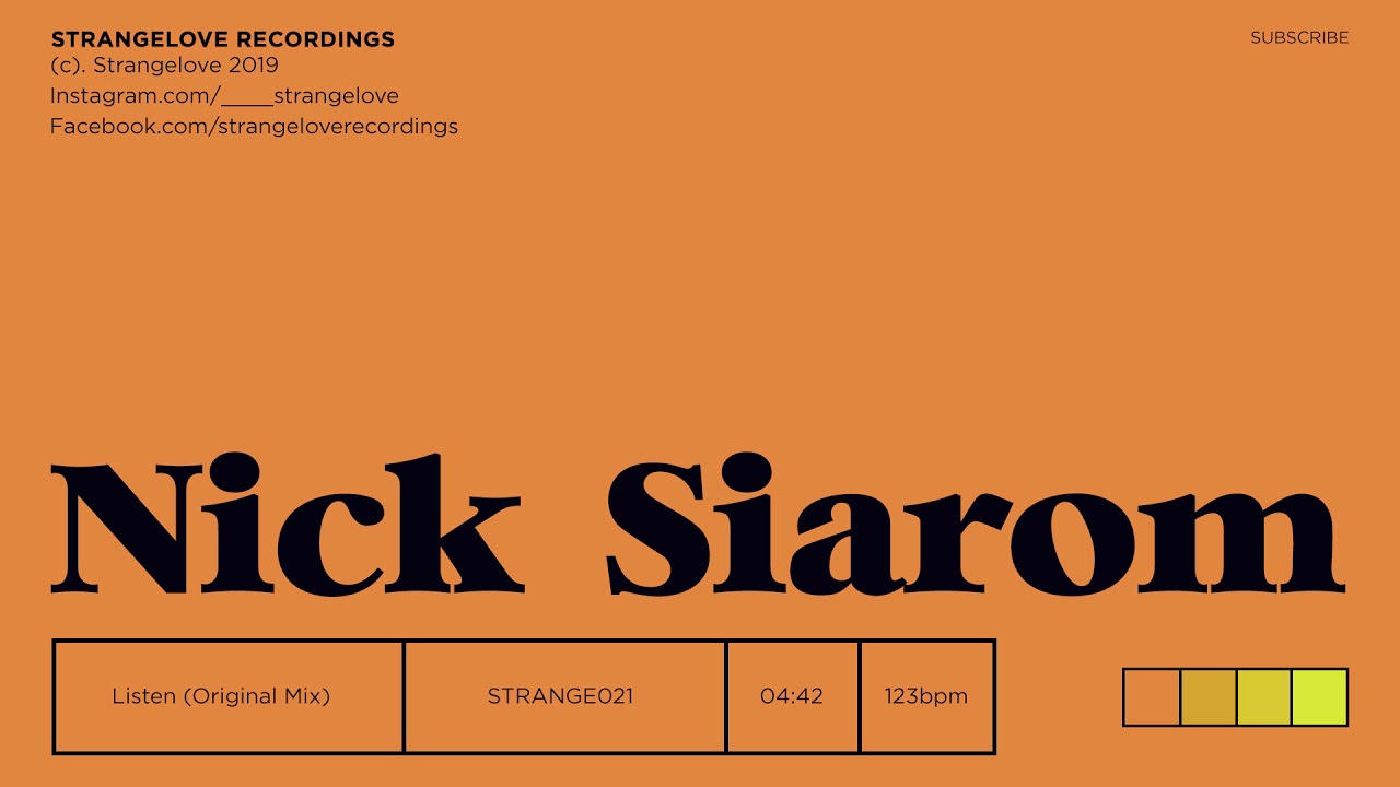 Nick Siarom - Listen (Original Mix)
