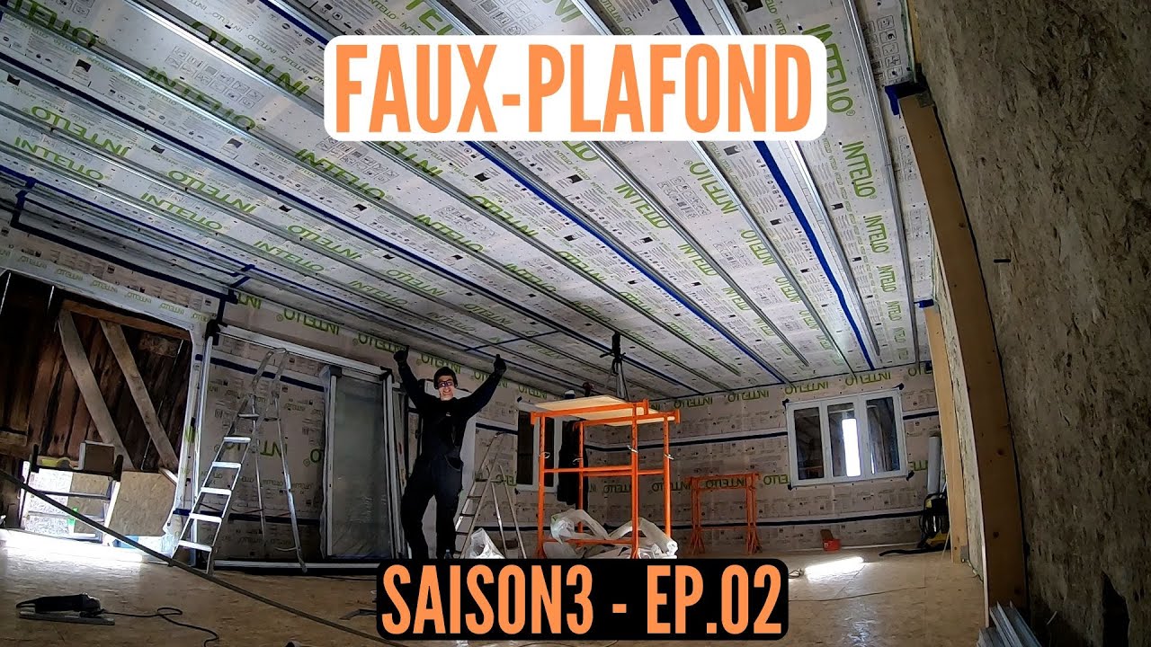 S3E02 RENOVATION GRANGE: Porte d'entrée, Faux plafond SIXBOX et délimitation des pièces!