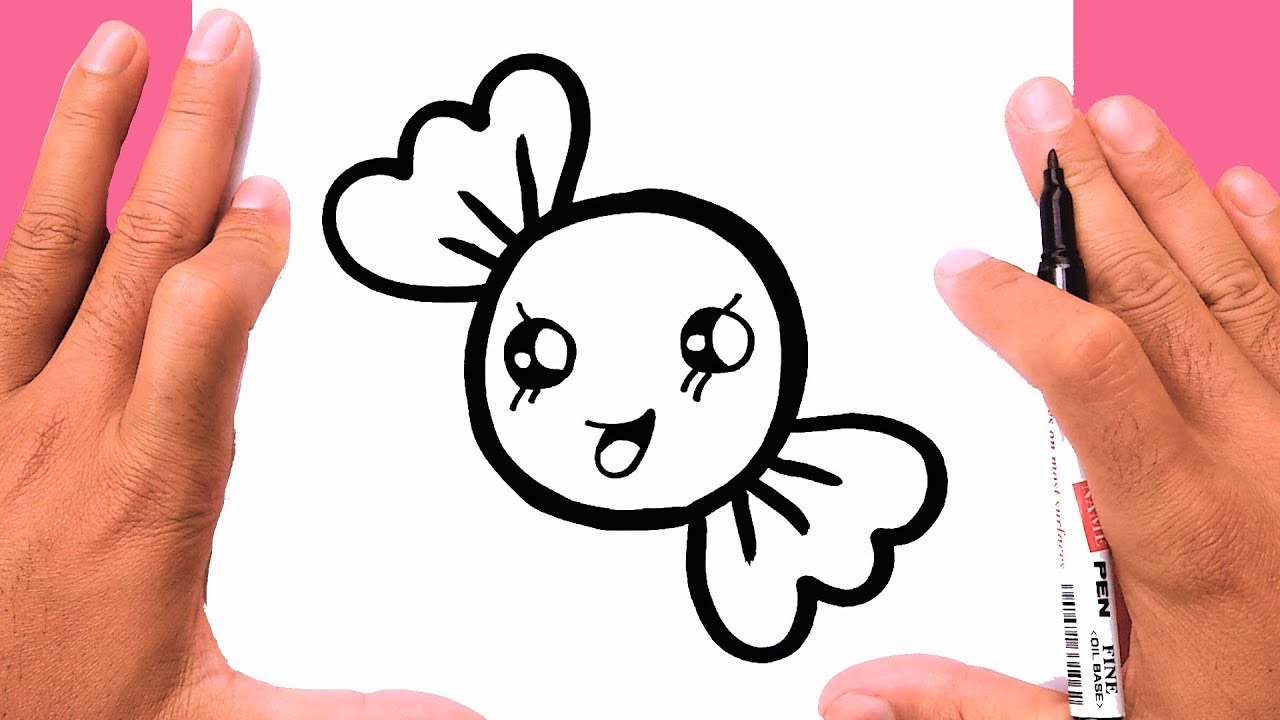 How to draw a cute Candy, Draw cute things