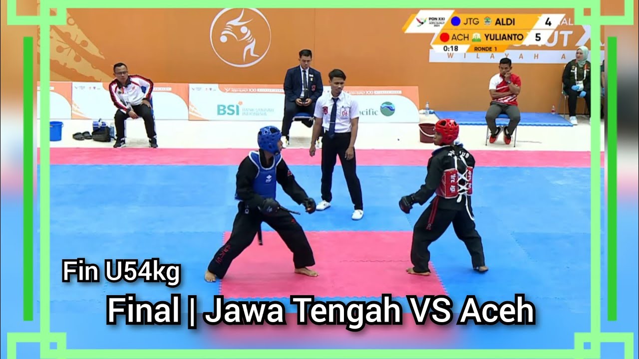 PON XXI Hapkido - FINAL Daeryun Fin U-54kg Male | Jawa Tengah (Biru) VS Aceh (Merah)