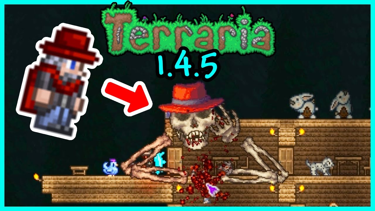 Terraria 1.4.5 - Red Hat Skeletron (New Secret Boss)