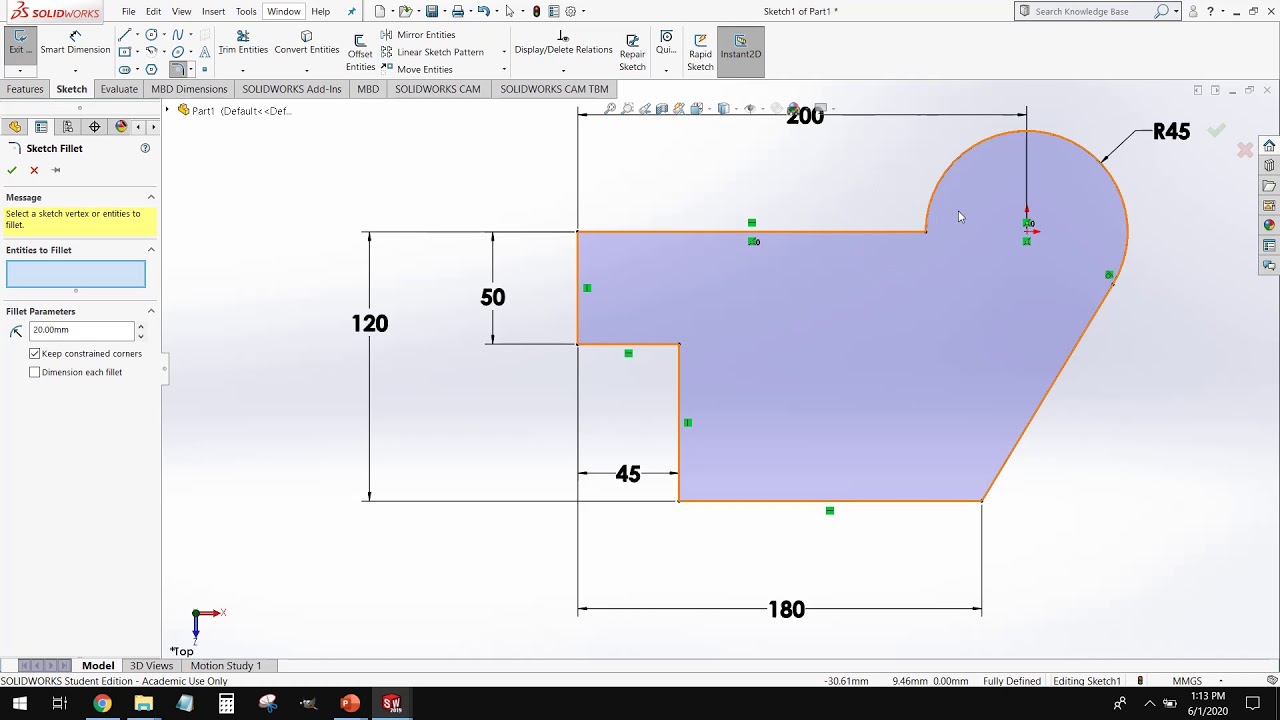 Учебное пособие по Solidworks: смещение/преобразование объектов
