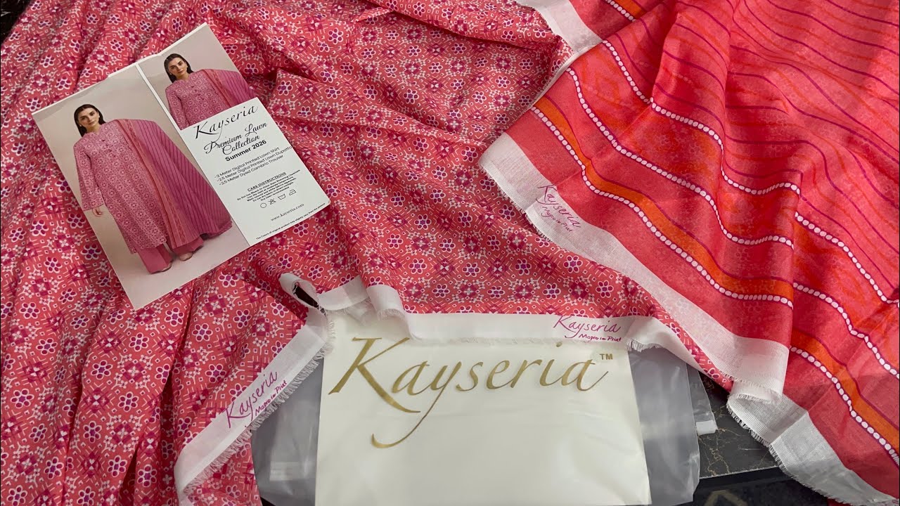 Kayseria Unstitch Summer Collection 2026 | Printed Lawn Shirt With Printed Lawn Duppata 