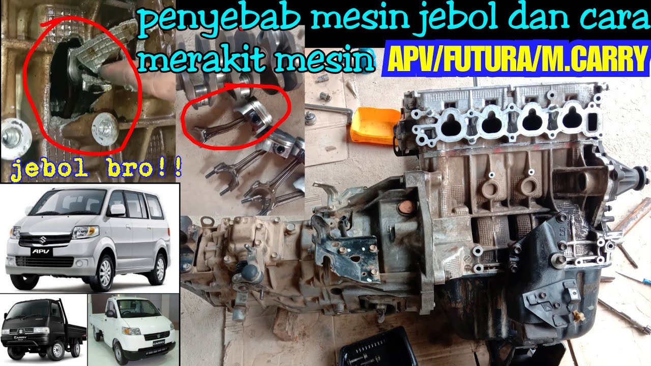 Bongkar serta cara merakit mesin suzuki apv, caryy futura dan mega carry YG BENAR sesuai aturanya
