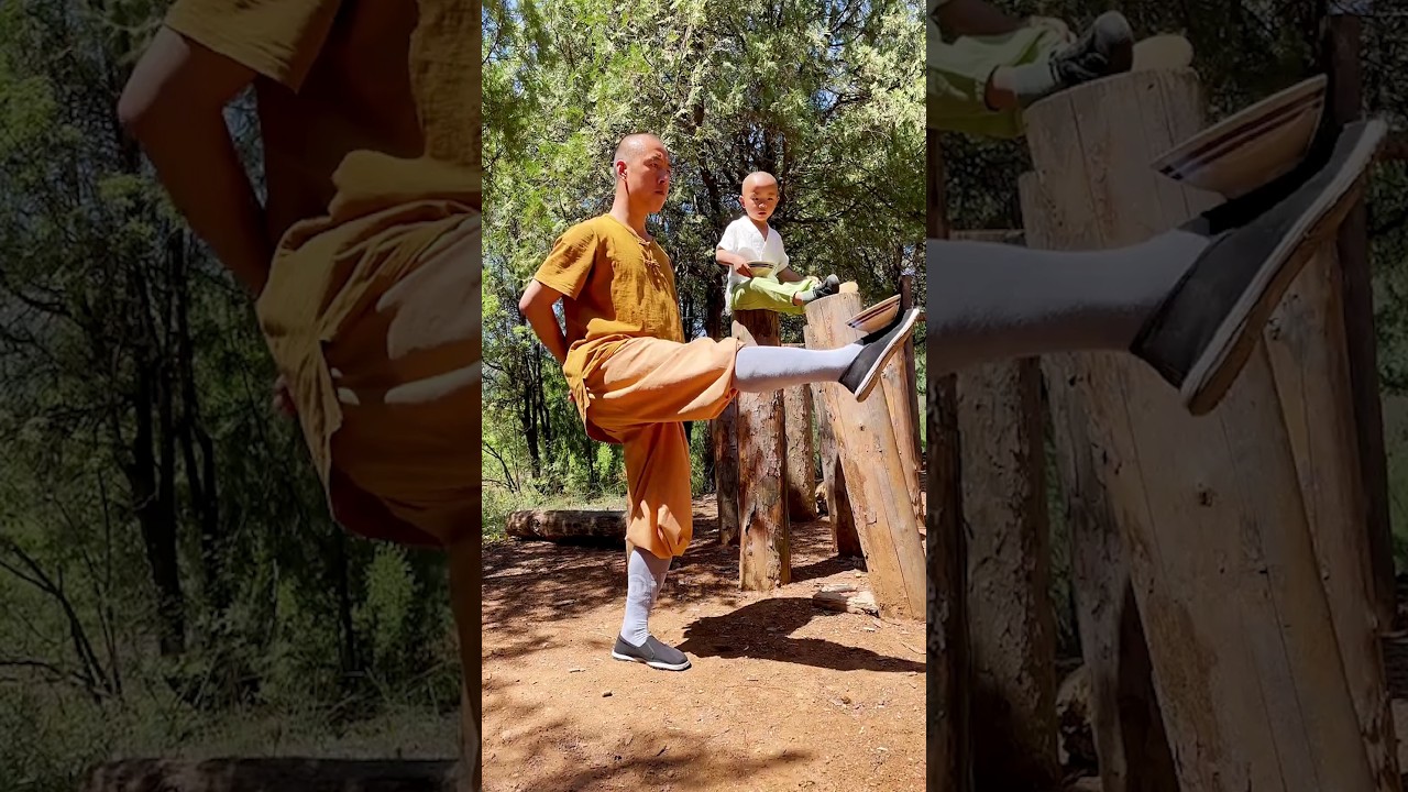 Shaolin Monk Training Exposed (Part 1) 🥋✨ #shorts #shaolin #monk #kungfu #facts