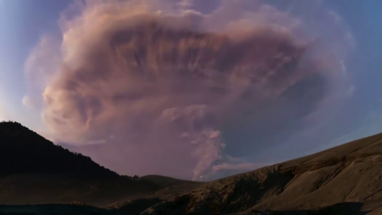 Volcanic Lightning During an Eruption