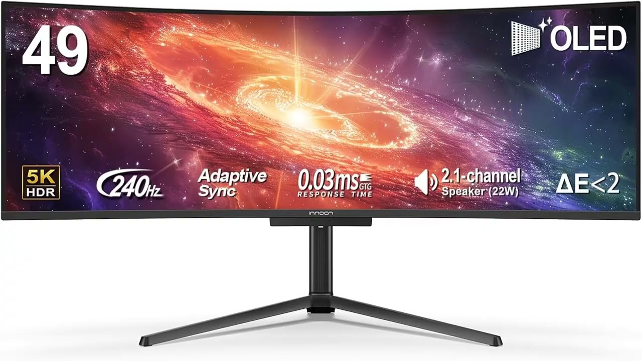 Обзор игрового OLED-монитора INNOCN 49Q1S с изогнутым экраном, диагональю 49 дюймов.