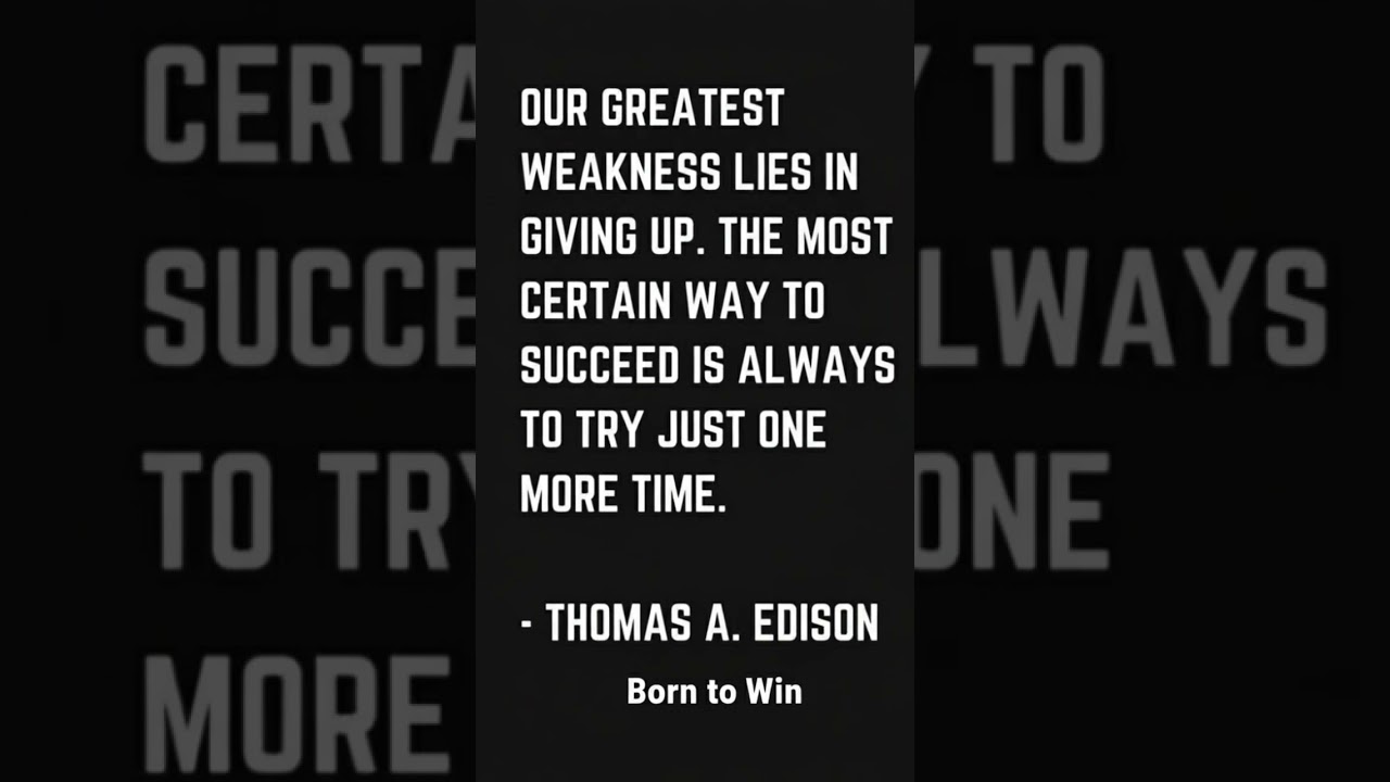 Thoughts Of Thomas Edison. ##viral #motivation #quotes #manifestation