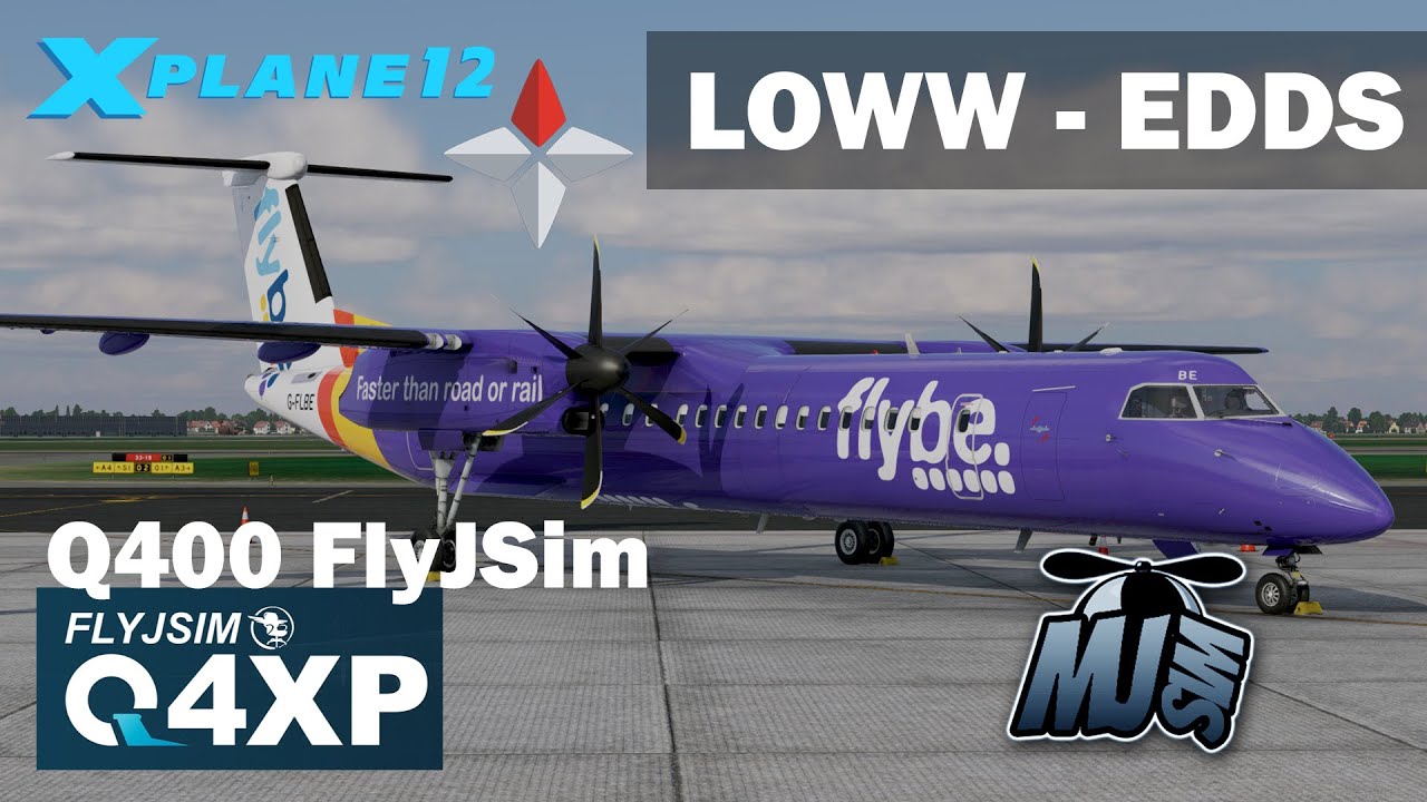 🔵 X-PLANE 12.3.1 | LOWW / Vienna ✈ EDDS / Stuttgart | Q4XP FlyJSim #xplane12