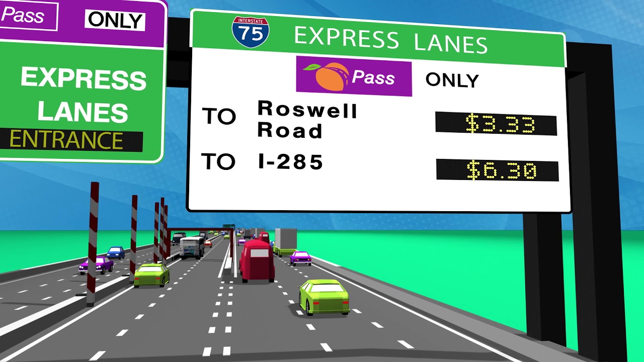 Signage on the Express Lanes