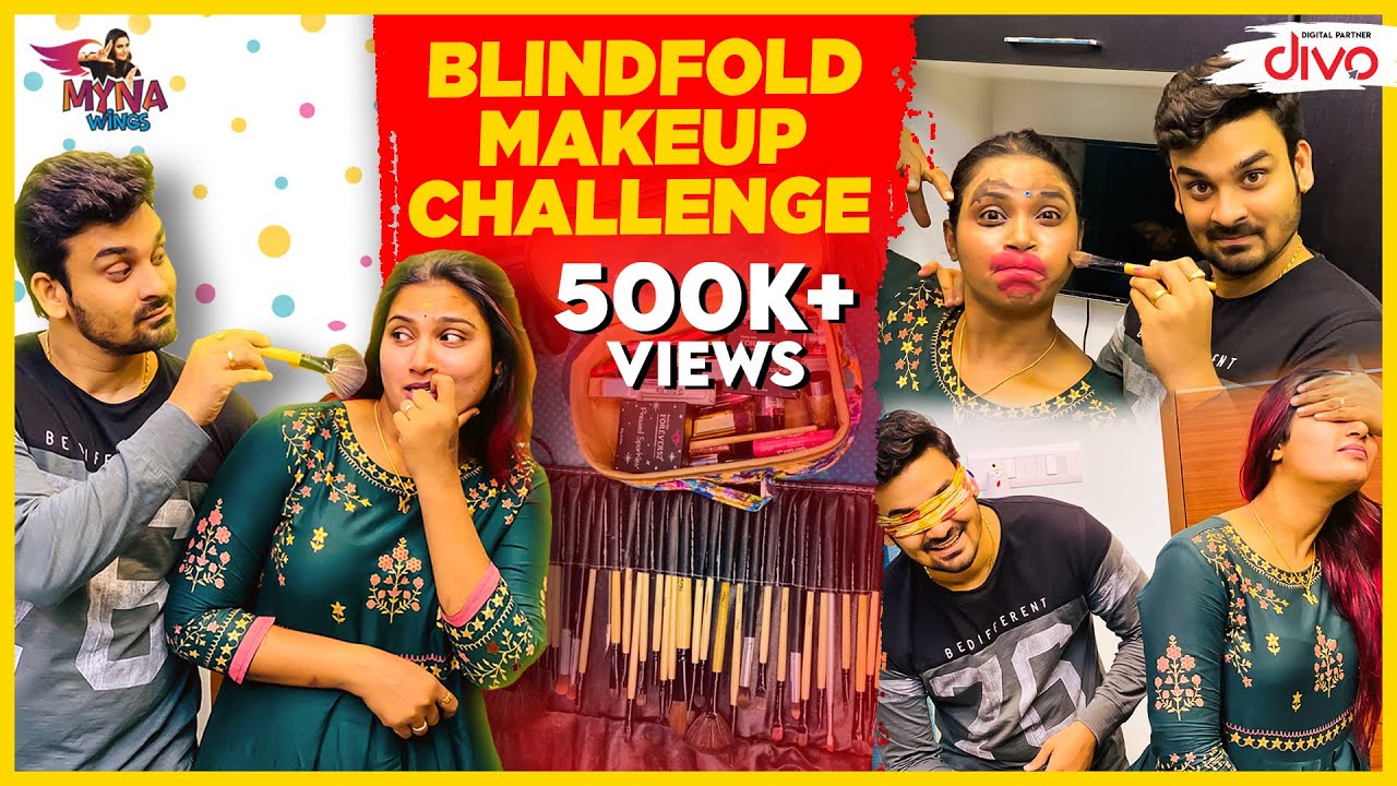 Blindfold Makeup Challenge | Myna Wings