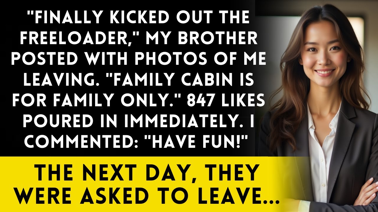 Brother Posted 'Kicked Out the Freeloader from Our Family Cabin—He Didn't Know Who Actually Owned It
