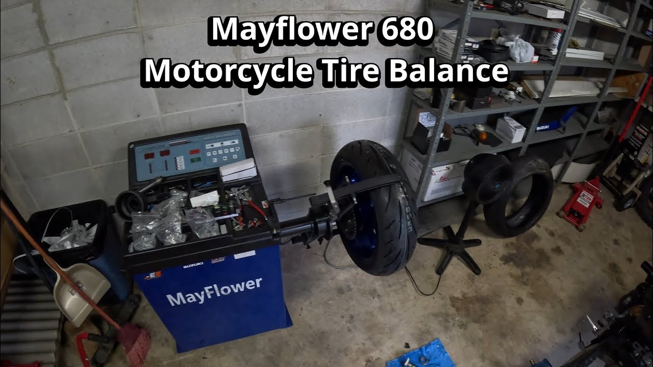 Motorcycle Tire Balance with Mayflower 680 (Amazon) Tire Balancing Machine
