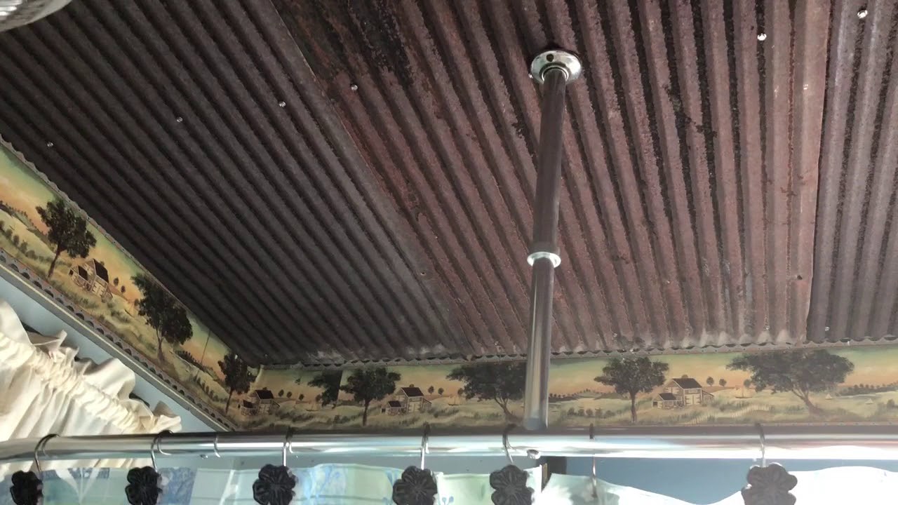 Barn tin ceiling