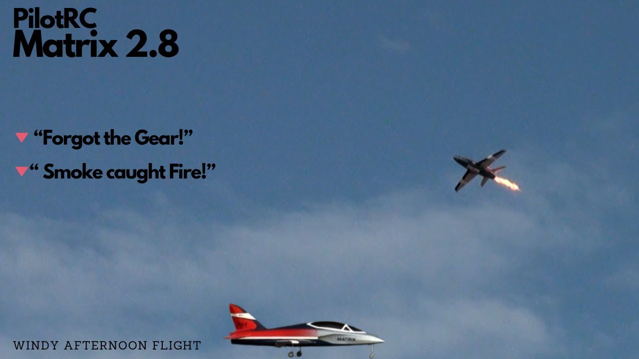 Landing Gear Oops + Smoke Fire! | RC Matrix 2.8