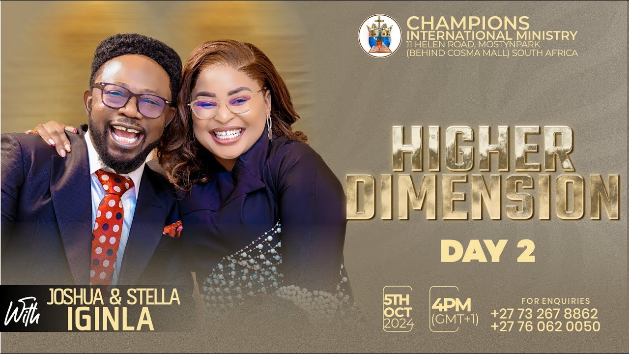 HIGHER DIMENSION LIVE SERVICE WITH JOSHUA IGINLA  IN  CHAMPIONS SOUTH AFRICA.