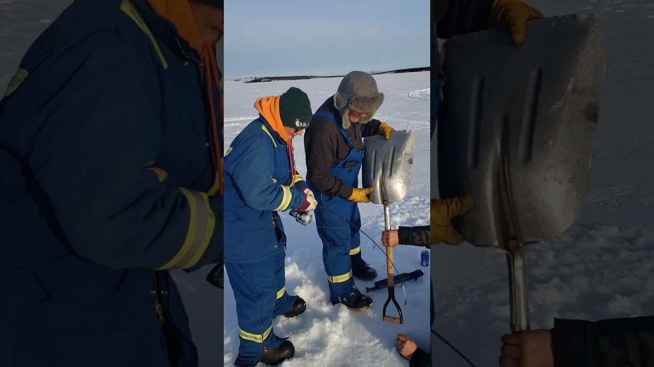 Cree Lake Giant Pike Through the Ice at Broken Arrow Lodge