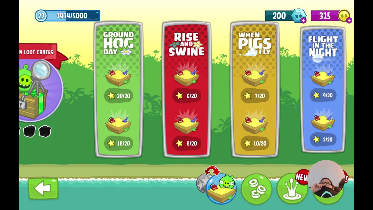Bad Piggies Stream - Loot Crate Opening, The Road to El Porkado Sandbox & Field of Dreams - 2.18.26