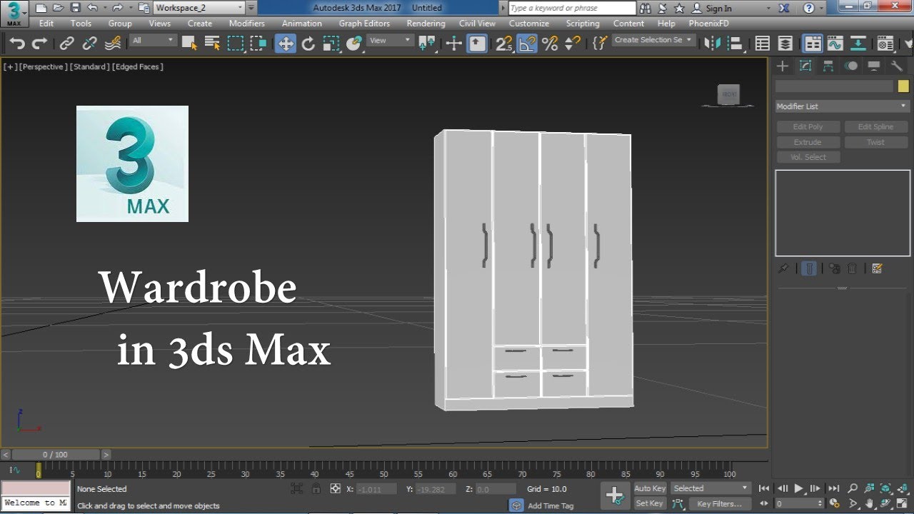 Wardrobe Design in 3ds Max | 3d Modeling