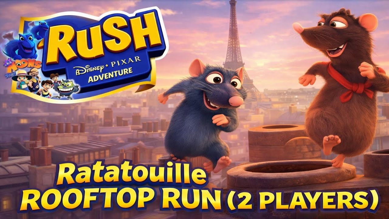 Ratatouille - Rooftop Run (2 игрока) | RUSH: Приключение от Disney • PIXAR | Геймплей без коммент...