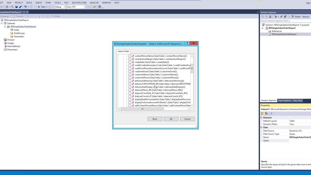 MS Dynamics AX 2012 Development Training Video : Query Base Report And Output Menu items in Ax 2012