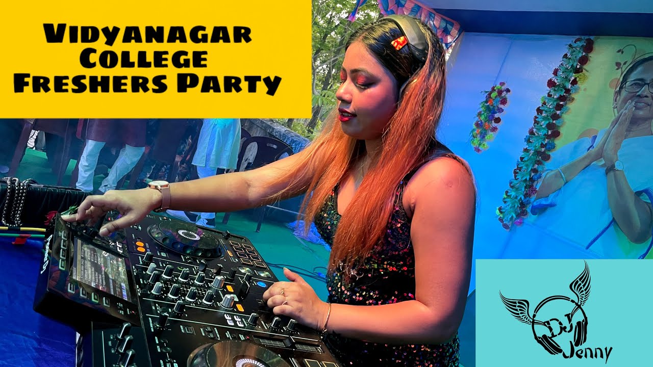 @djjennykolkata Performing Live 🔴 At Vidyanagar College Freshers Party 💥 || South 24 Pargana
