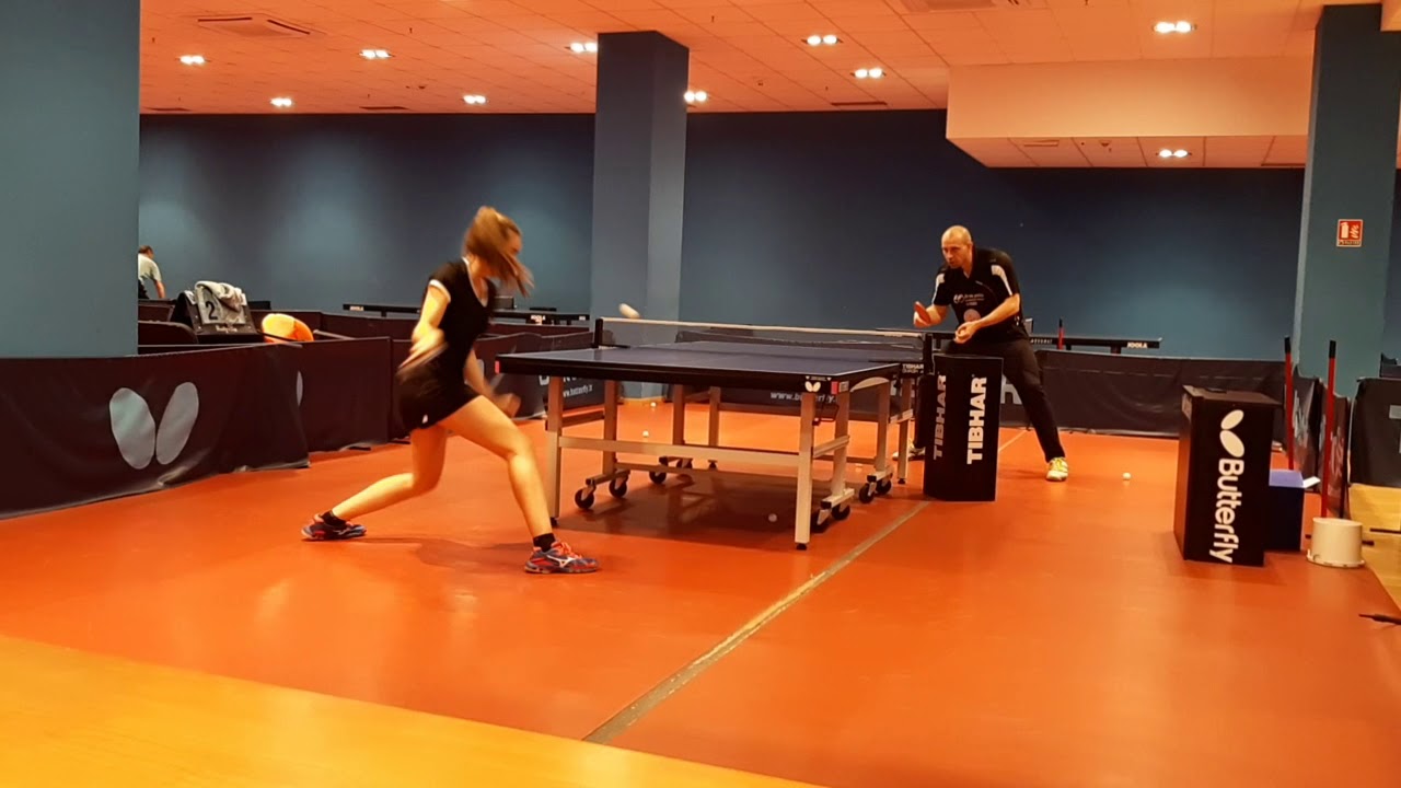Ivona Petreković Hastk Mladost Dado Šurbek Table tennis training Stolni tenis trening
