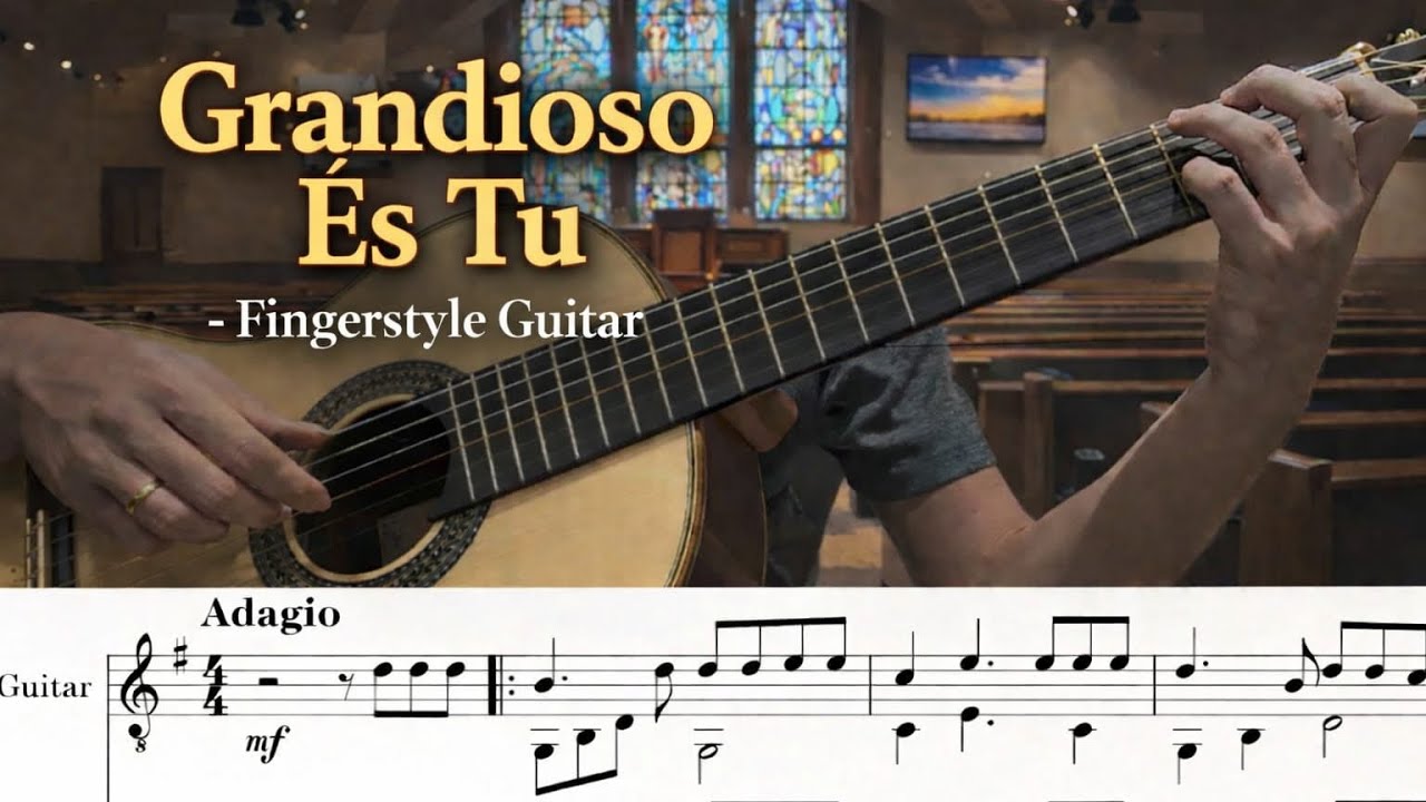 GRANDIOSO ÉS TU – Fingerstyle Guitar | Partitura + TAB