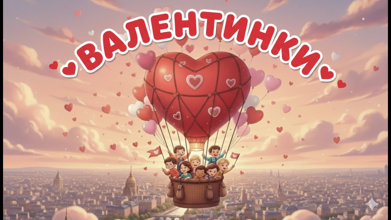 ВАЛЕНТИНКИ - Дитячі пісні - МУЗИЧЕНЬКО
