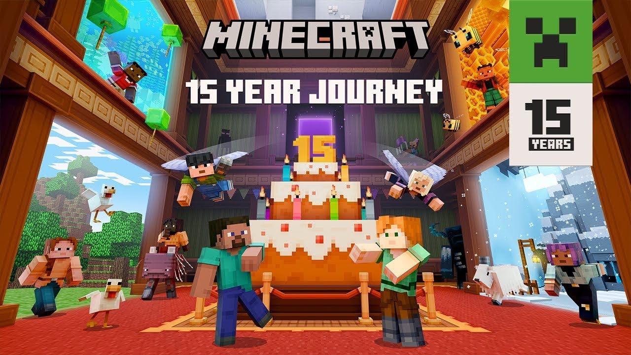 Minecraft 15th anniversary map | Buzzy Bees | All stickers!